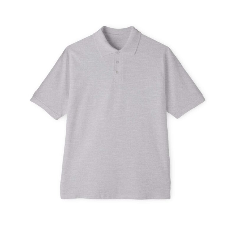 POLO NECK POLYESTER GREY T-SHIRT