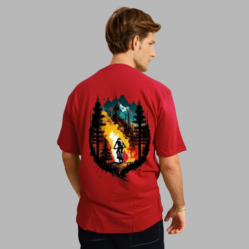 KETCHLOOK OVERSIZED MOUNTAINS TSHIRT 100% COTTON