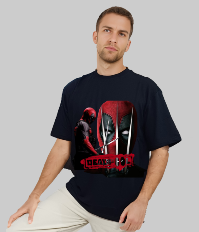 DEADPOOL OVERSIZED FIT BLACK TSHIRT