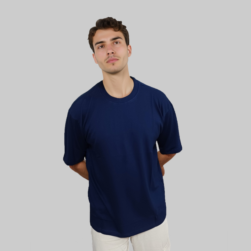 KETCHLOOK OVERSIZED PLAIN NAVY BLUE TSHIRT 100% COTTON