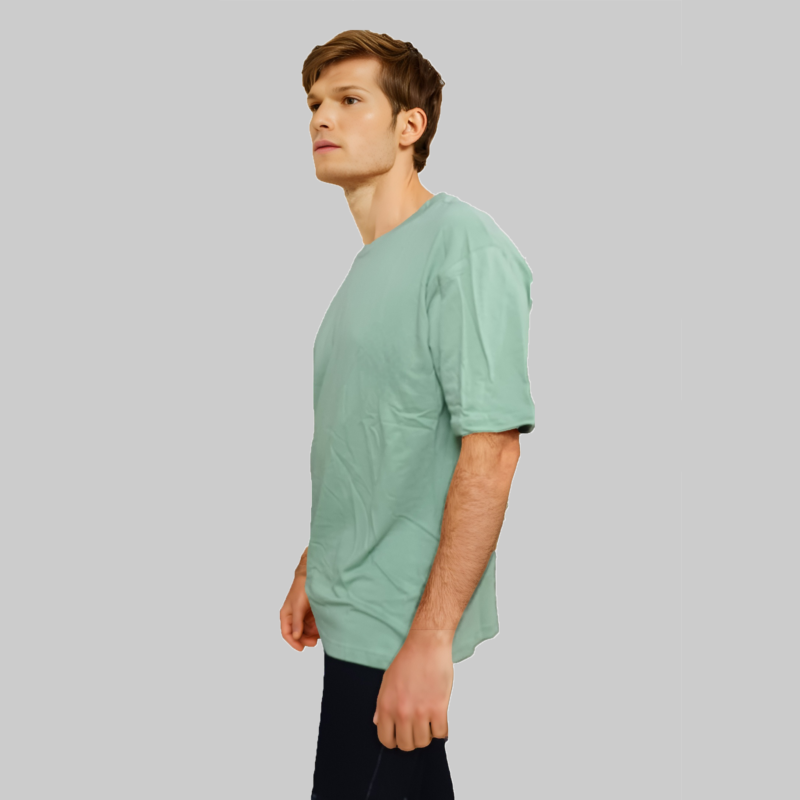 KETCHLOOK OVERSIZED PLAIN GREEN TSHIRT 100% COTTON