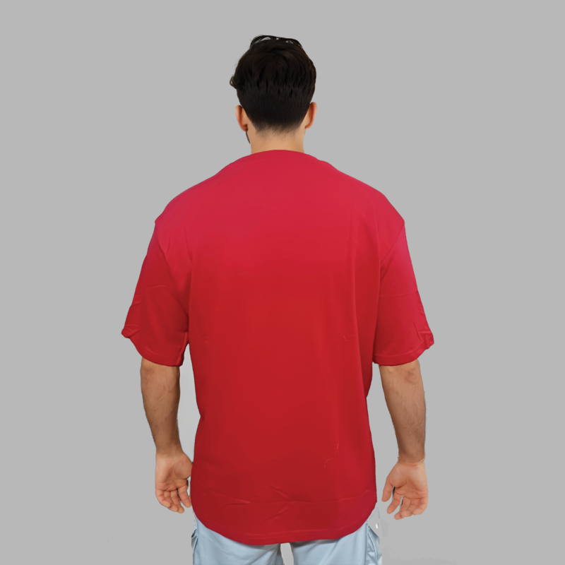 KETCHLOOK OVERSIZED PLAIN RED TSHIRT 100% COTTON - Image 2